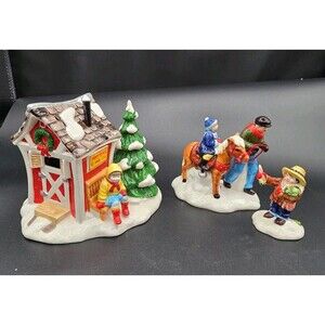Department Pint Size Pony Rides The Original Snow Village 1994 54534 EUC